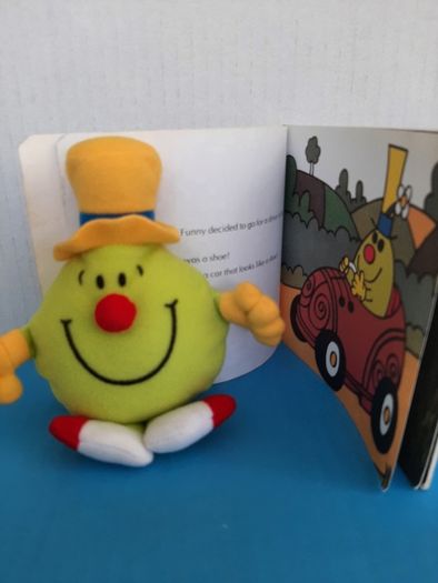 Vintage Mr Men book 1976 and new Mr Funny toy