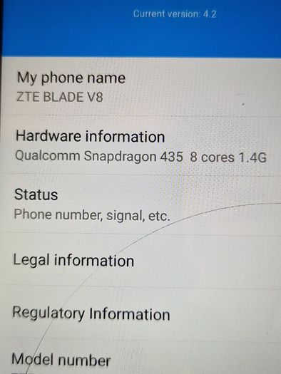 ZTE BLADE V8, 3GB Ram, 32 GB HDD, excellent Battery, 2 cracks on screen, doesn't affect operation