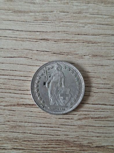 Switzerland 1952 Coin, 1/2 Franken / 1/2 Franc, Silver - free standard postage