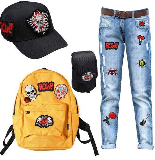 30 Pieces Rock Punk Band Patch or Alien Patches Punk Iron-on Patches Assorted Punk Embroidered Iron-on Patches Skull Eye Ball Pattern for Halloween Jackets Hat Clothing Bags (FREE POSTAGE)