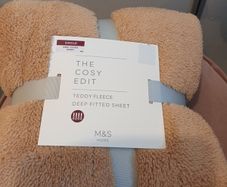 Teddy fleece single bed fitted sheet