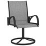Garden Swivel Chairs 2 pcs Textilene and Steel Grey Image 3