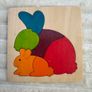 George Luck Puzzle Hape Rabbit 7pcs new Damaged Box Please see photos Image 8