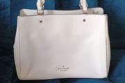 Kate Spade New York genuine leather white medium size handbag