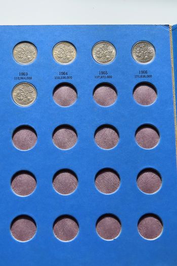 Great Britain Sixpence 1937 To 1967 [34 Coins Inc 10 x Silver Pre 47] Whitman Folder