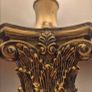 Pair of Vintage Brass Neoclassical Column Lamps with Pagoda Shades [1] Image 2