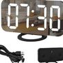 Mirror Alarm Clock,Digital Alarm Clock Large 6.5" LED Display with Light Sensing Dimming Mode,Adjustable Brightness,2 USB Charging Ports Image 2