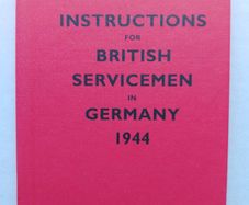 Instructions For British Servicemen In Germany 1944
