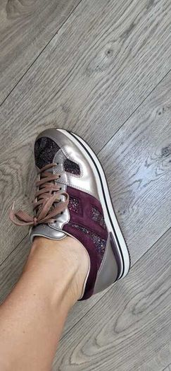 HOGAN leather trainers Sz 40 (Fit 7UK) - Rrp 320 (New)