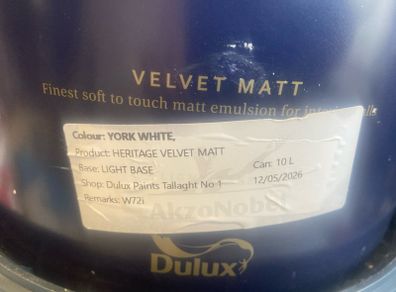 dulux heritage 10 ltr York white