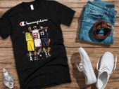Champion Kobe Bryant Michel Jordan Lebron Legend Basketball T-Shirt