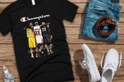 Champion Kobe Bryant Michel Jordan Lebron Legend Basketball T-Shirt