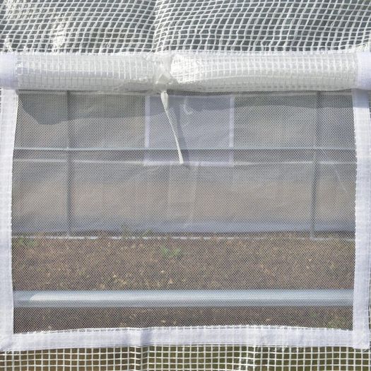 4 x 3 x 2 m Polytunnel Greenhouse w/ Roll-up Side Walls, Steel Frame Walk-in Grow House Tent w/ Zippered Door and 8 Windows and Reinforced Cover