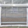 4 x 3 x 2 m Polytunnel Greenhouse w/ Roll-up Side Walls, Steel Frame Walk-in Grow House Tent w/ Zippered Door and 8 Windows and Reinforced Cover Image 6