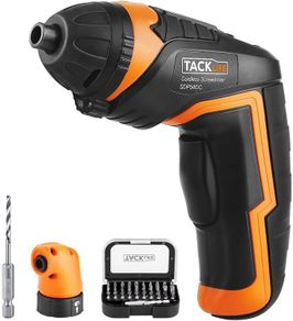 3.6V electric screwdriver, 2000mAh, 34 accessories, with front LED light, battery indicator, USB cable, storage box, suitable for small household projects