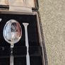 Rare Antique Cased Set of 6 Solid Sterling Silver Coffee Spoons. British Hallmarks Multi-Assay Set which Includes Closed Chester and Glasgow Marks Image 4