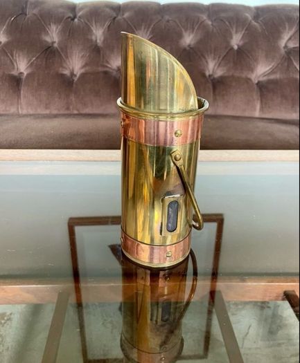 Old Dutch Design Brass Copper Long Match Stick Holder