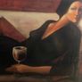 Beautiful large canvas"Over a Vino "by Hayley Brown Image 3