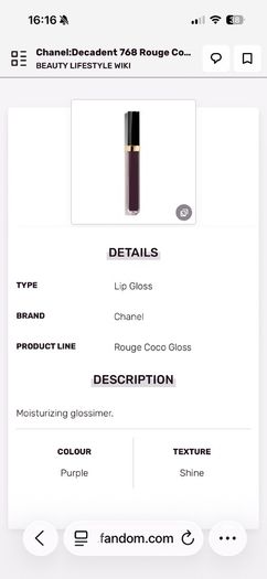 Chanel lip gloss