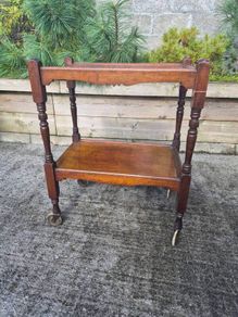 Vintage Wood Drinking Trolley