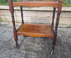 Vintage Wood Drinking Trolley