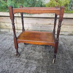 Vintage Wood Drinking Trolley
