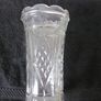 Vintage Heavy Art Deco Presssed Glass Vase Image 5