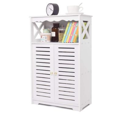 Bathroom Cabinet,Waterproof  Bathroom Floor Cabinet,Storage Cupboard Unit,White Bathroom Storage Organizer,Free Standing Cabinet,Compact Cabinet Store Bathroom Accessories