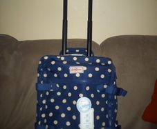 NEW Cath Kidston compact 24l suitcase. Tags attached. Includes padlock.