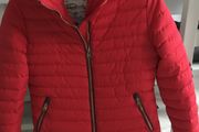 Ladies Red Puffer Jacket/ coat. Size 8