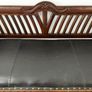 Stunning Hand-Carved Colonial Solid Wood & Real Leather Bench / Settee Image 5
