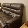 Brown leather couch Image 2