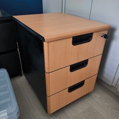 Small office desk drawer with key