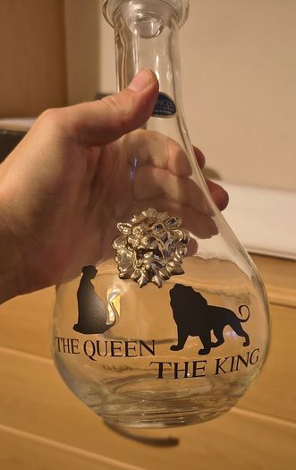 Franco Dolce Vita Italian Handmade Decanter & 2 Glasses - Lion Design - Original Box