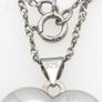 Vintage 925 Sterling Silver Engraved Heart Locket Necklace Image 5