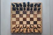 Quality Large Wooden Folding Chess Set 14x14 Inches Board Game