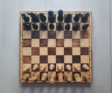 Quality Large Wooden Folding Chess Set 14x14 Inches Board Game
