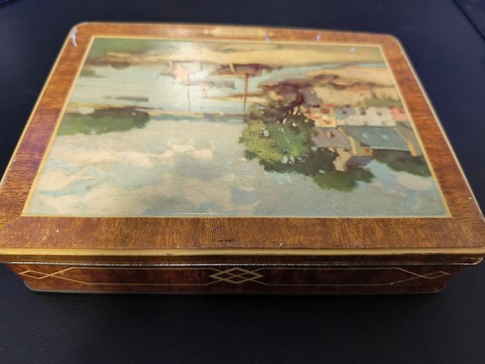 Quiet Haven by Georges Robin Tin Vintage Antique Collectable Retro Blue Bird Confectionery
