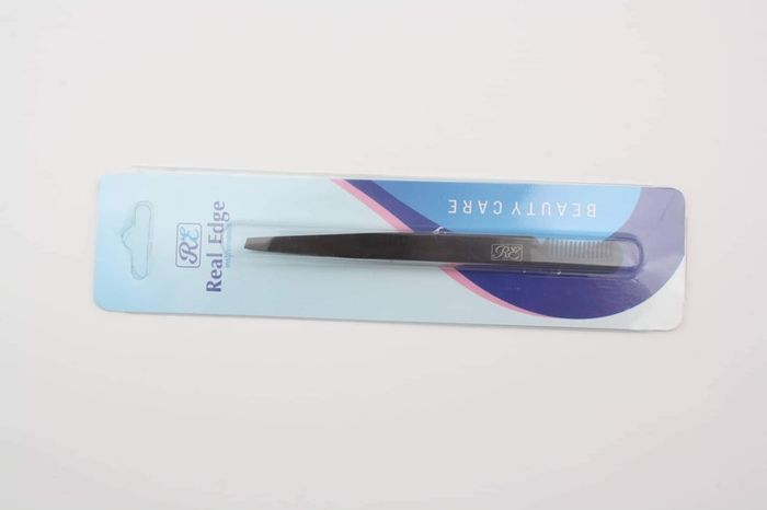 Professional Eyebrow Tweezers with Comb ingrown Hair Plucking Tweezers Personal Grooming Instruments Stainless Steel from Real Edge (Black)
