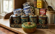 Mid Century tea coffee jars