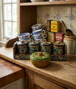 Mid Century tea coffee jars