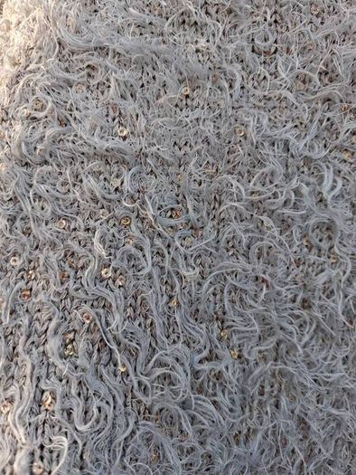 Beige Fuzzy Chenille with Gold Iridescent Sequins Jumper