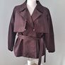 New 4th Arq chocolate brown suede effect Jacket size XL UK 16 Image 5