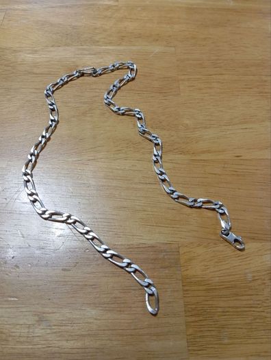 Men's Sterling Silver 925 Figaro Chain Necklace