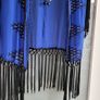Matthew Williamson Blue Black Fringed Drape Sz 10 Uk (fit 8 - 12 Uk) Image 9
