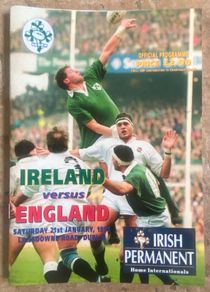 Very Rare 1995 Ireland v England - Five Nations Championship Programme