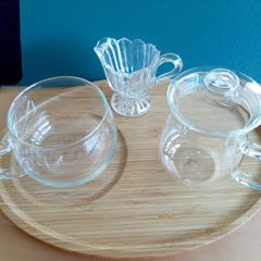 Tea glasses & creamer