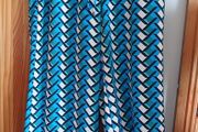 M&amp;S Ladies Blue Printed wide leg trousers Size 10L includes post
