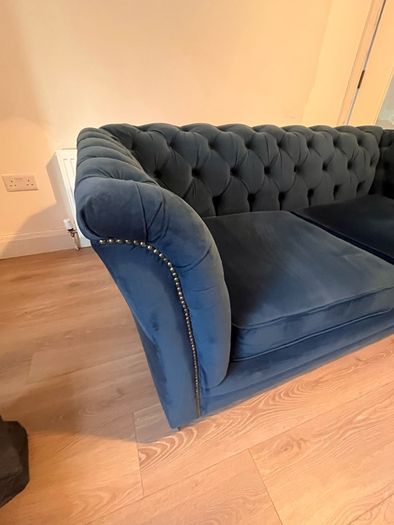 Velour 2 seater sofa