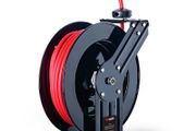 Air Hose Reel Retractable 3/8" Inch x 50' Feet Hybrid Polymer Hose, Max. 300 PSI Compressor Water Plastic Spring Driven Swivel Bracket